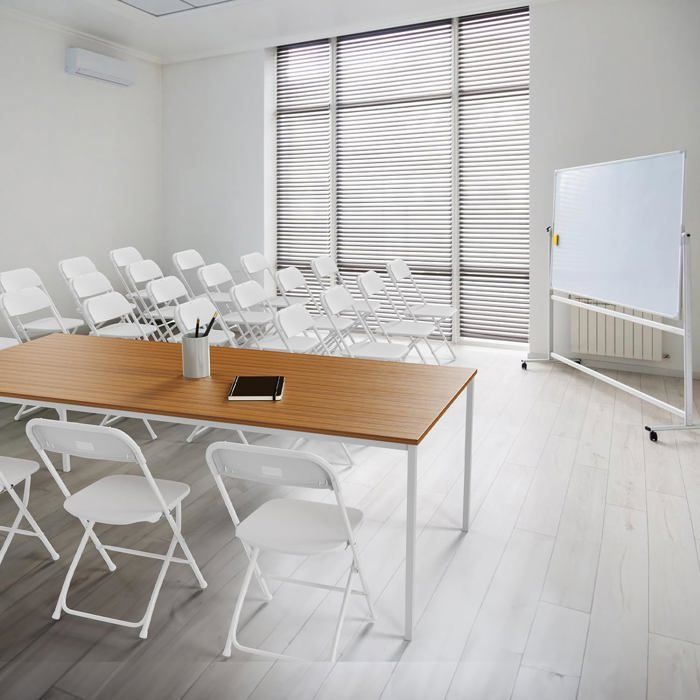 Chaises de réception pliantes – 6 chaises d'appoint en plastique et métal