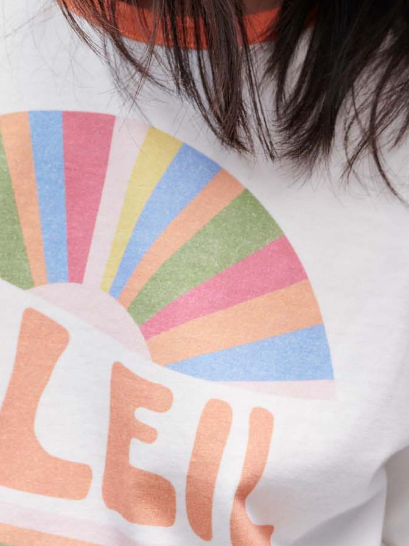 Tricou supradimensionat serigrafiat VARĂ-Ecru