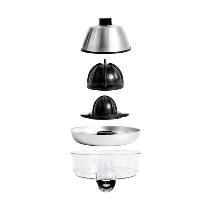 Kitchencook dubbele citruspers met roestvrijstalen filter, zwart