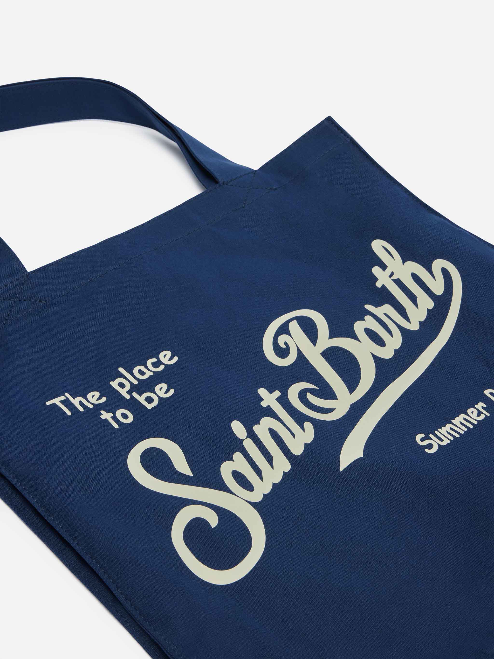 Borsa Essential in cotone con logo Saint Barth