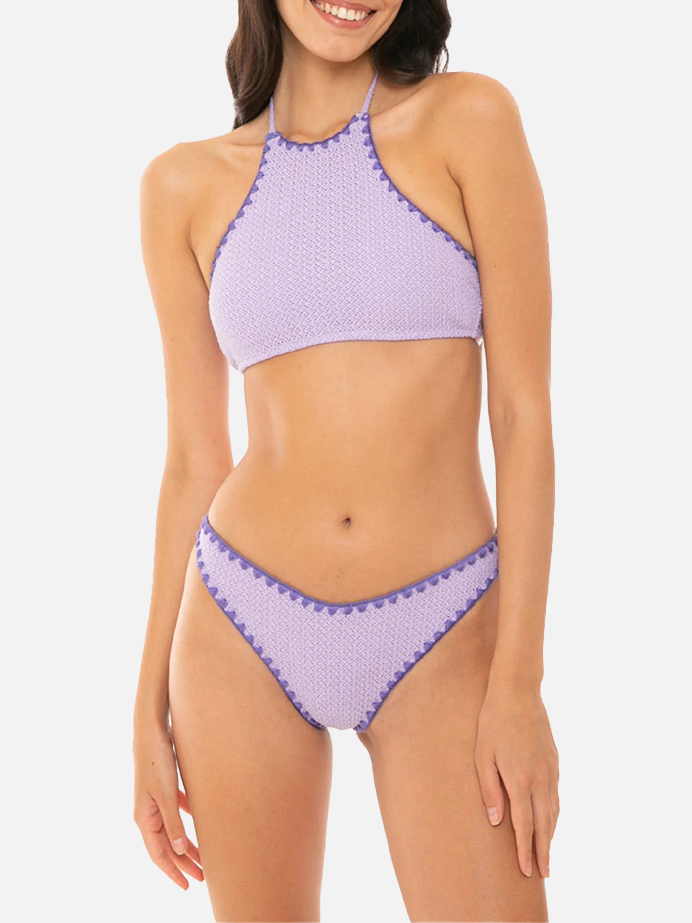 Bikini en crochet avec haut dos nu