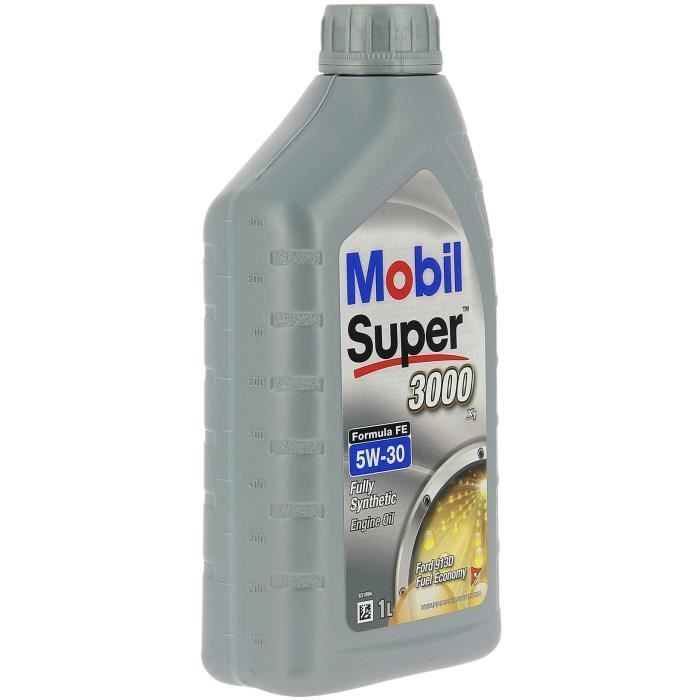 Óleo de motor sintético 5W-30 - MOBIL - Super 3000 - Formula-XE - Lata de 1L - Alto desempenho antipoluição