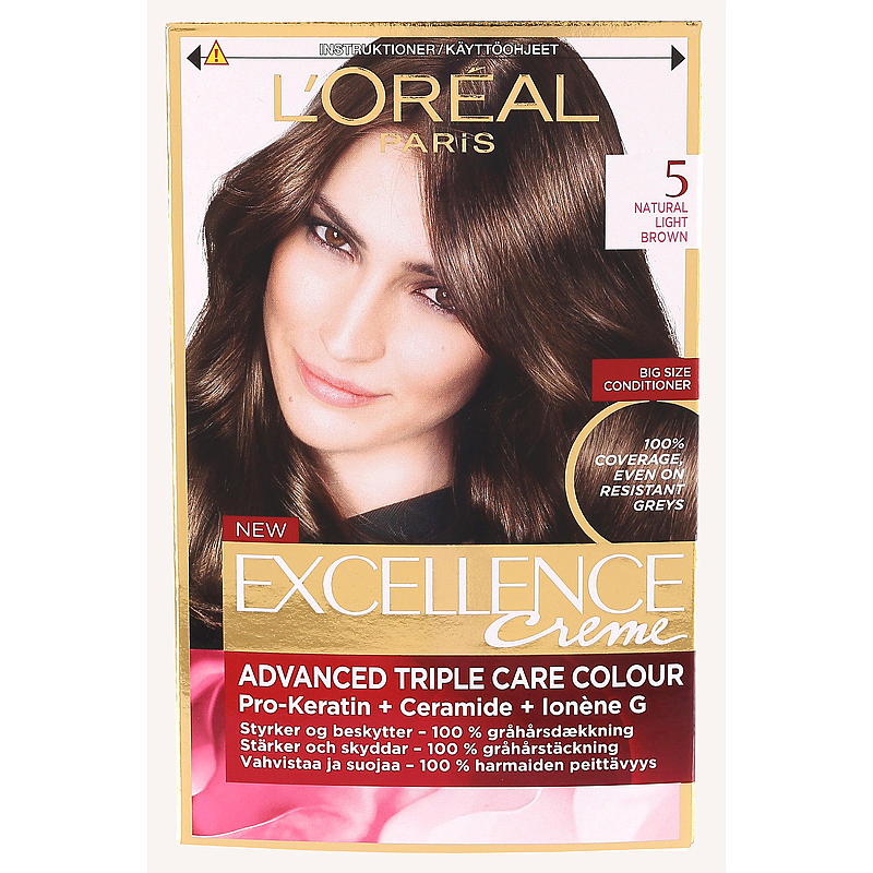 Loreal L'Oréal hårfarve 5. lysebrun