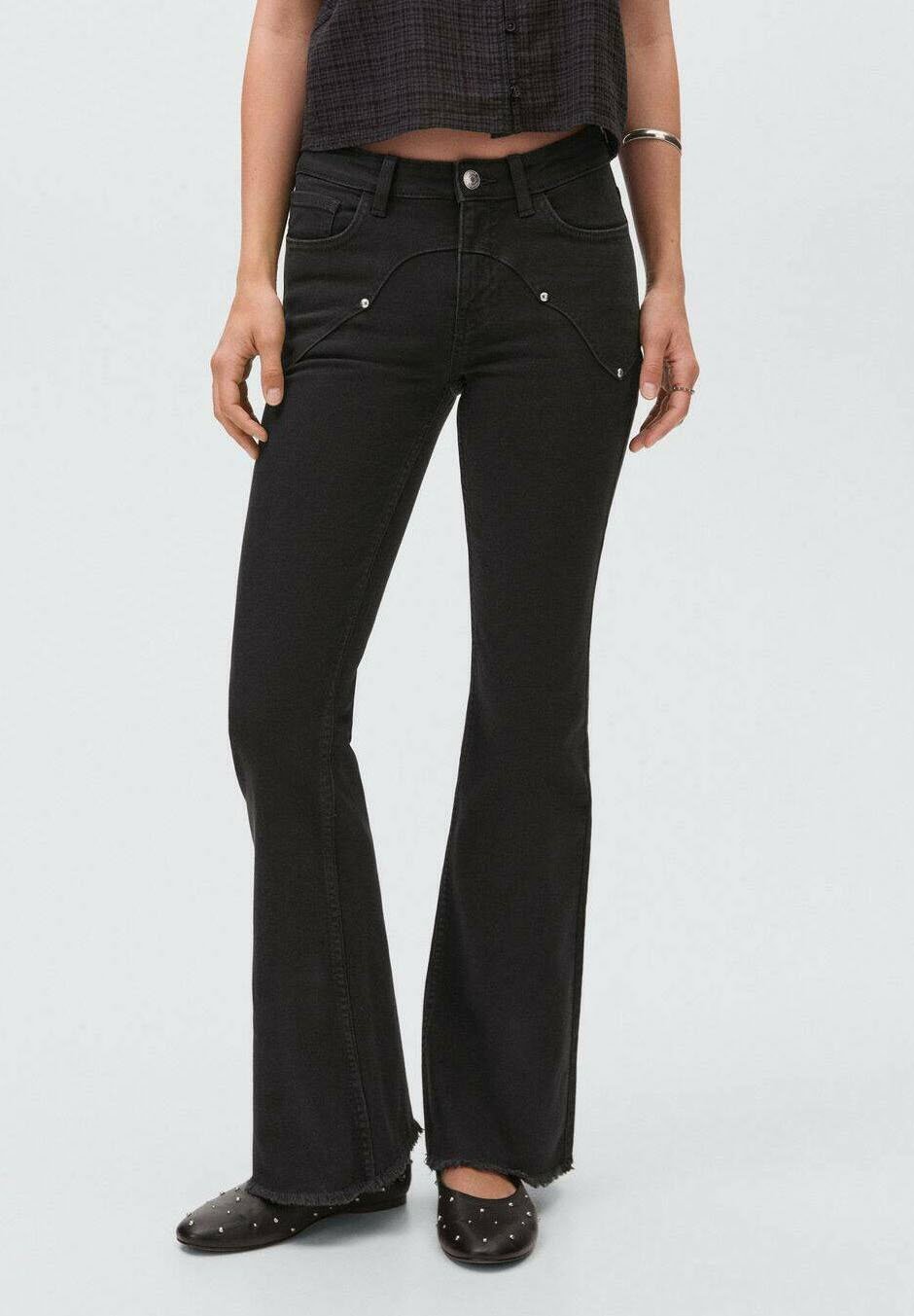 Mango Kids TEEN - Bootcut jeans - zwarte denim