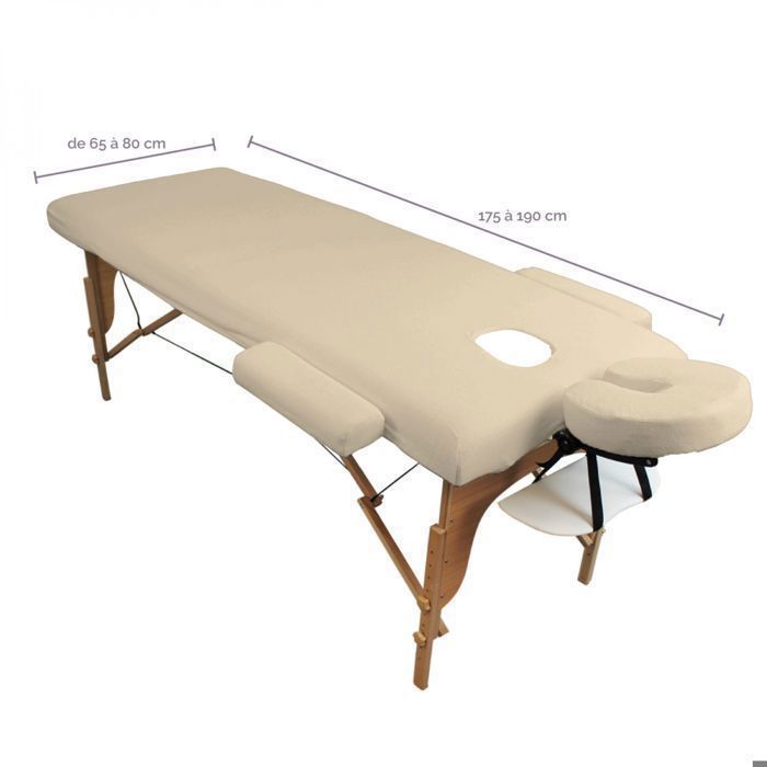 Kit complet de housses pour table de massage - Éponge - Beige - Vivezen
