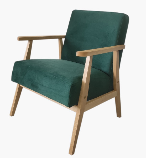 Wygodny fotel Retro - Zielony