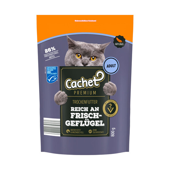 Premium droogvoer voor volwassen katten, 8 x 800 g