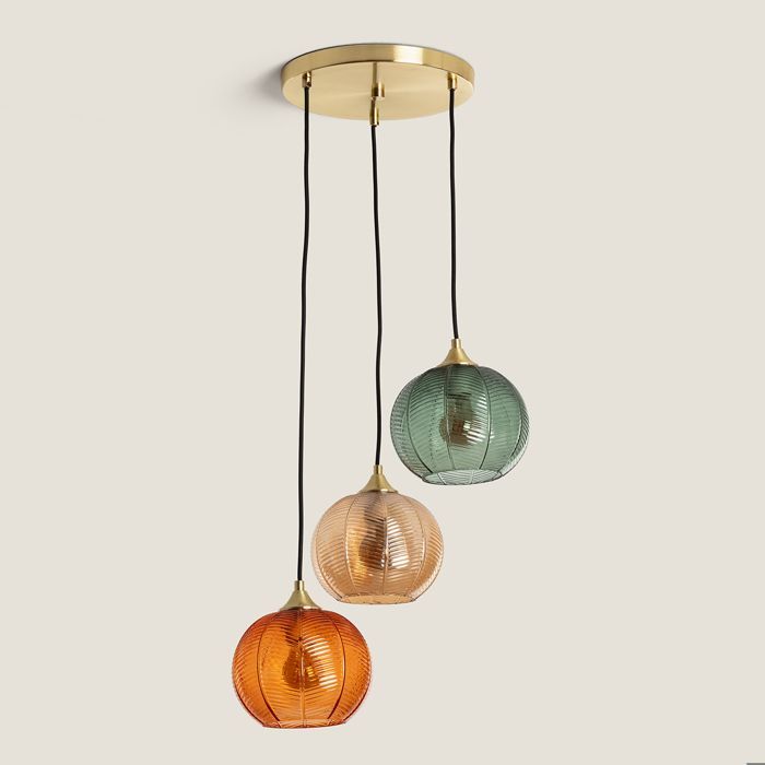 Lámpara colgante de cristal multicolor Tri Klimt
