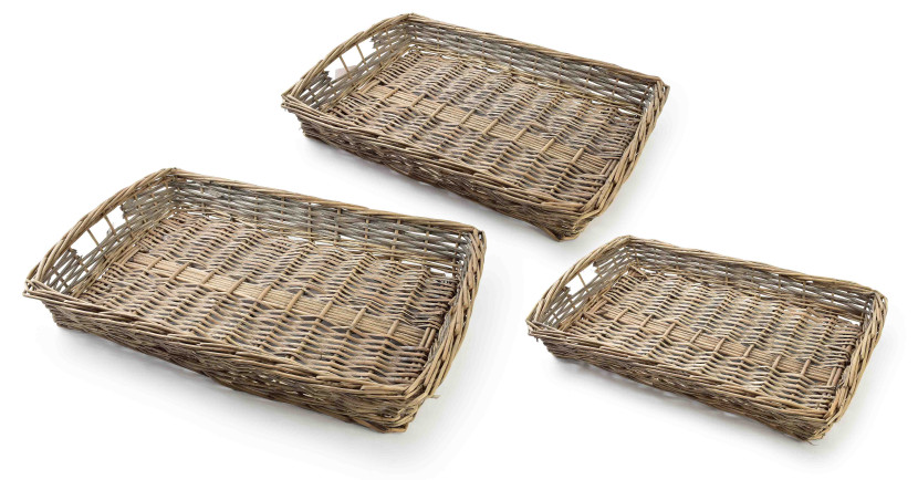 Komplet 3 tac 56x40x8cm 50x34x7cm 45x29x6cm GUSTAV