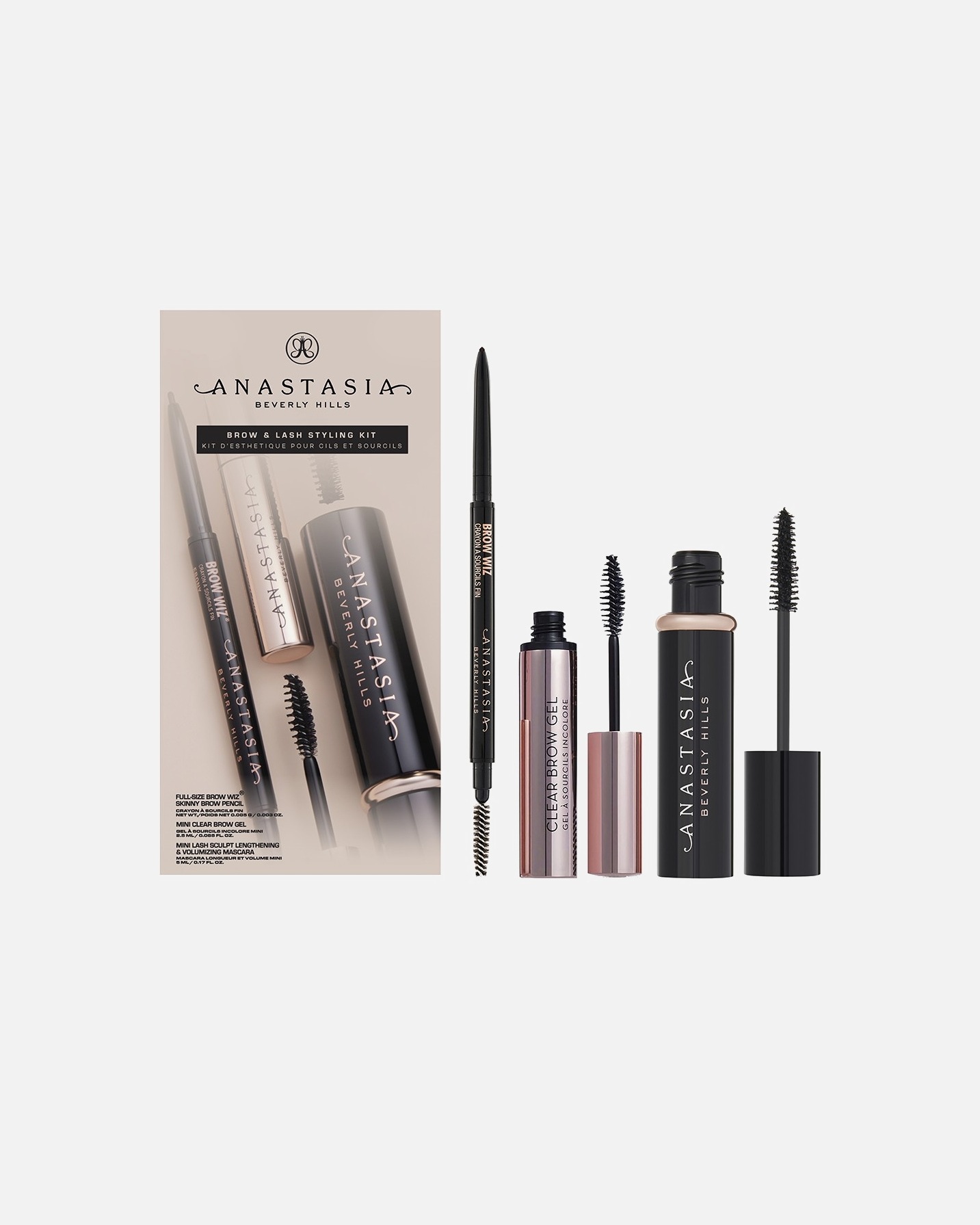 Anastasia Beverly Hills dekoratīvās kosmētikas komplekts Augenbrauen- und Wimpernstyling-Set – 1 Stück