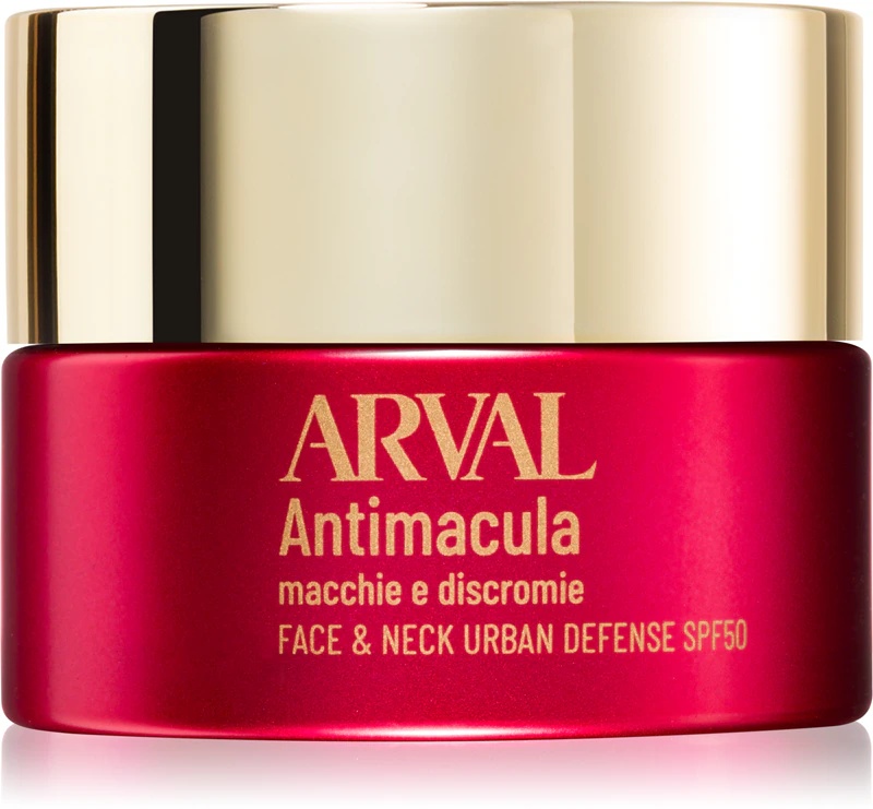 Arval Antimacula Face & Neck Urban Defense zaščitna krema SPF50 proti razbarvanju