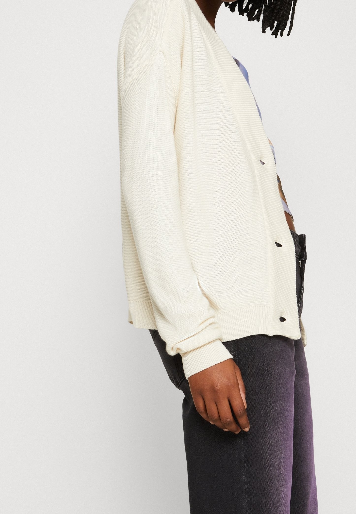 KnowledgeCotton Apparel Cardigan - offwhite
