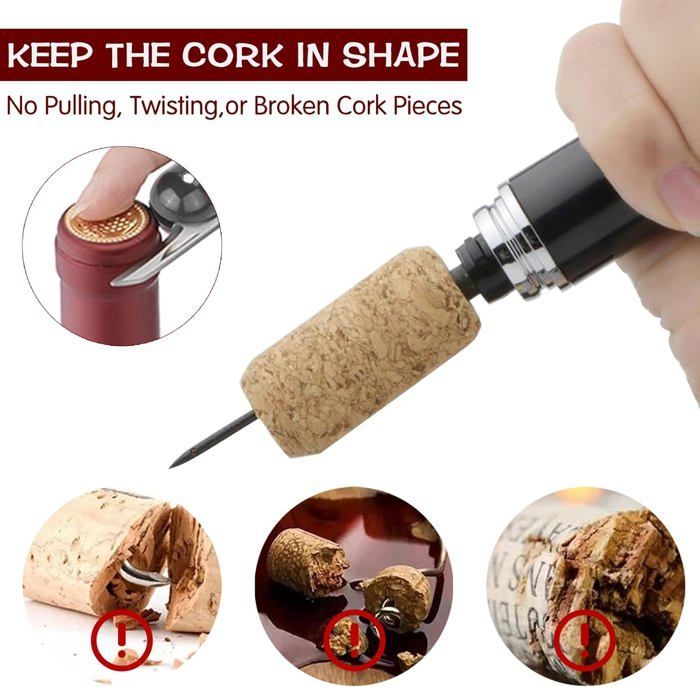 Corkscrew - HANDEIU - Portable - Black - Contemporary Design - 45 Grams