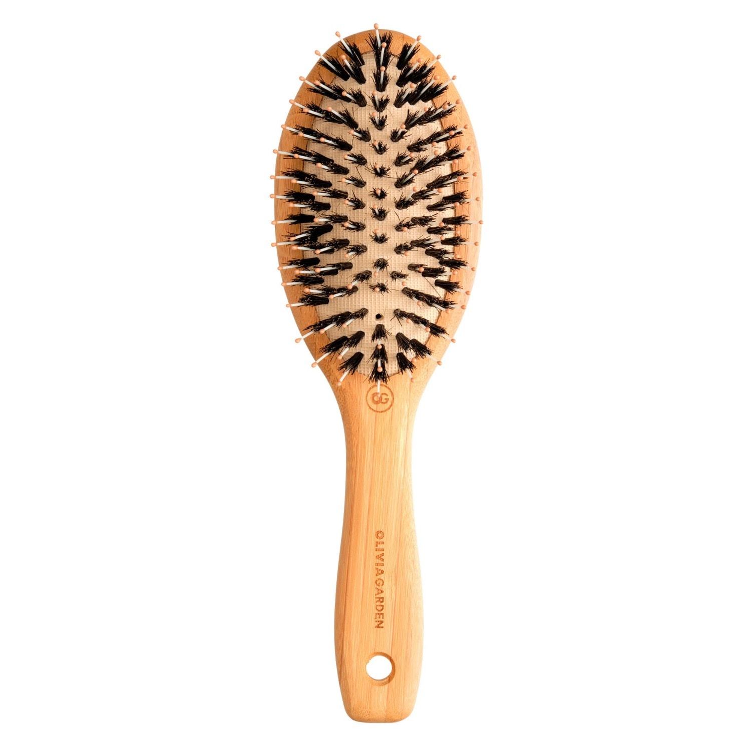 Olivia Garden Plochá a lopatková kefa BAMBOO TOUCH Rozčesávacia kombinovaná kefa malá - 1 kus.