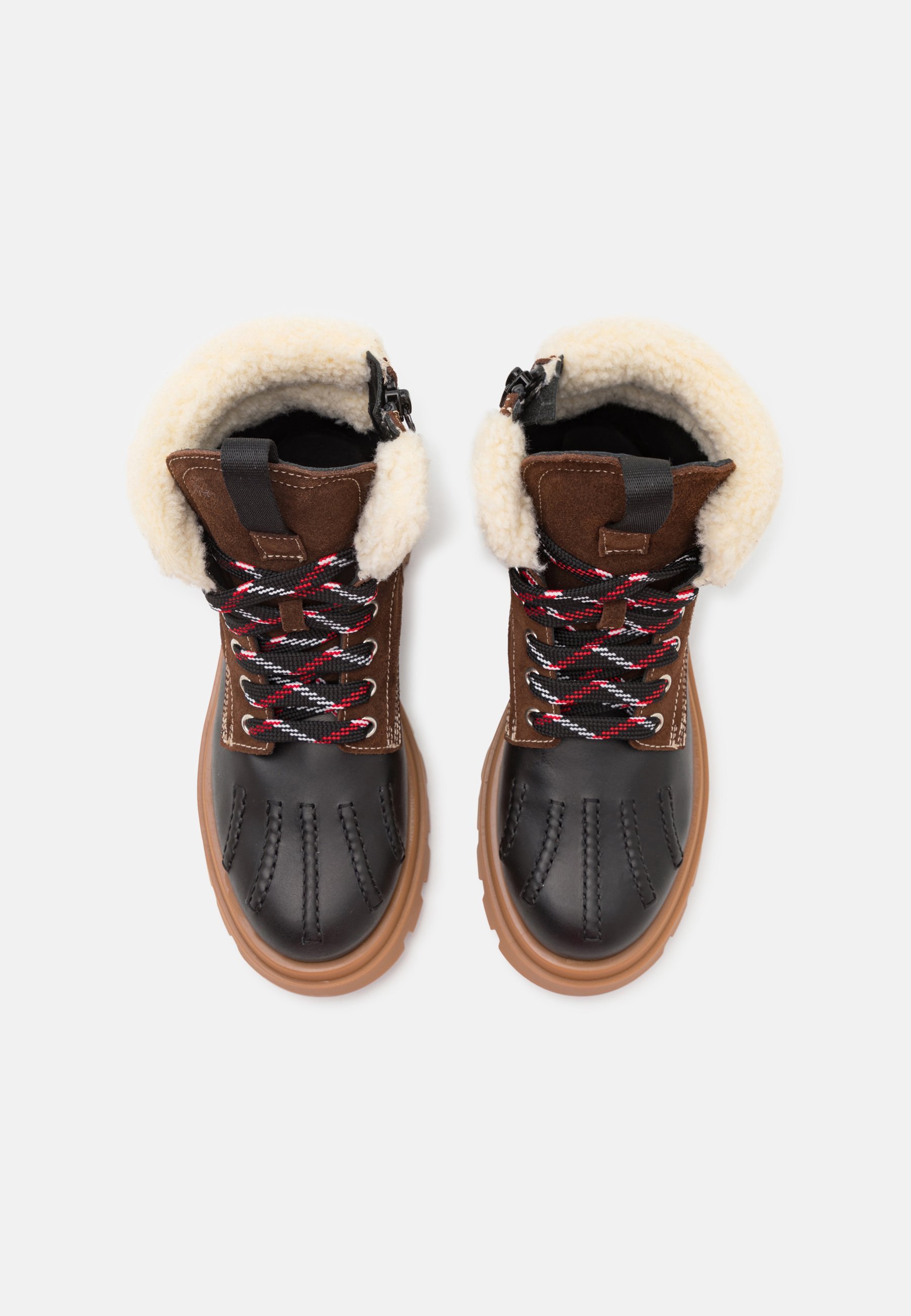 Dsquared2 UNISEX - Enkellaarsjes met vetersluiting - zwart/bruin