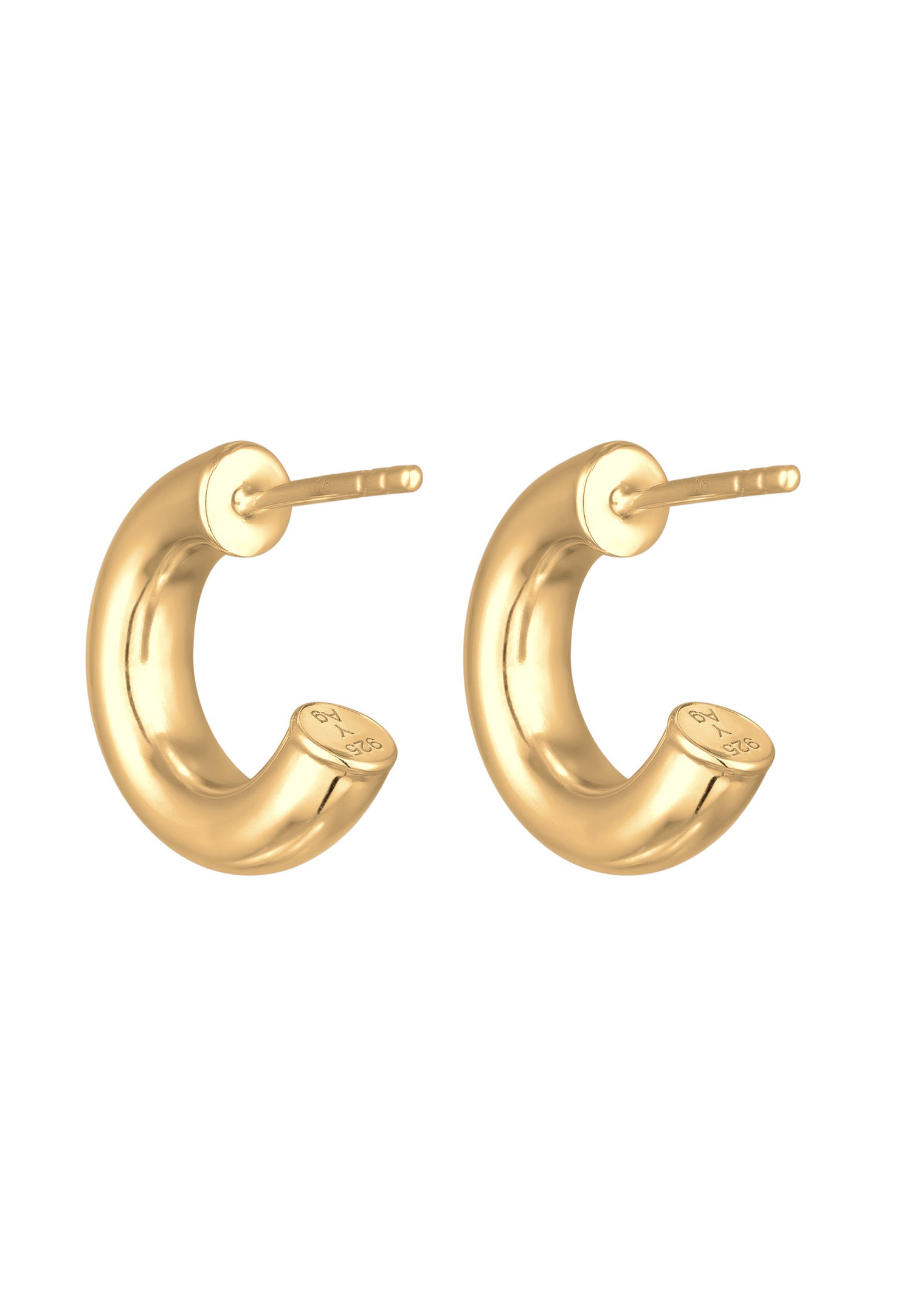 Elli Femmes Créoles Connecteur Chunky en Argent Sterling 925
