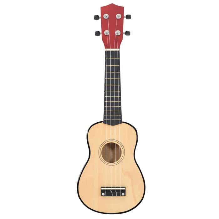 vidaXL Sopran-Ukulelen-Set mit Tasche für Kinder, helles Holz, 23 Zoll