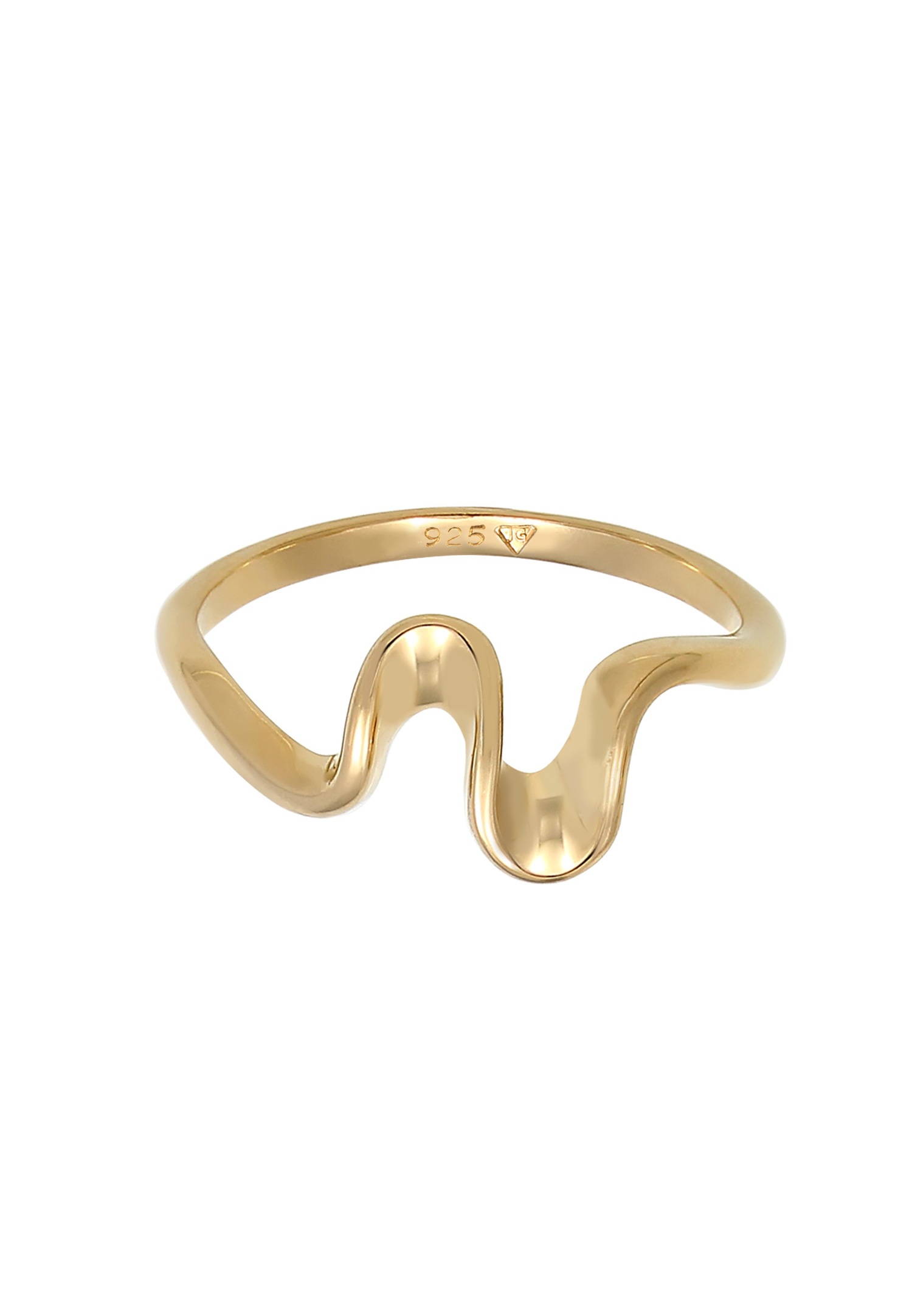 Elli Femmes tendance look vagues en argent sterling 925