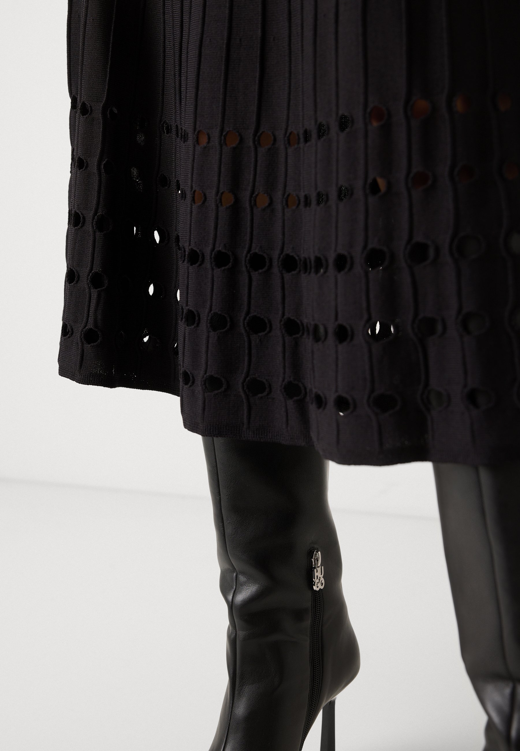 DKNY SKIRT - Sukně s áčkovým výstřihem - black