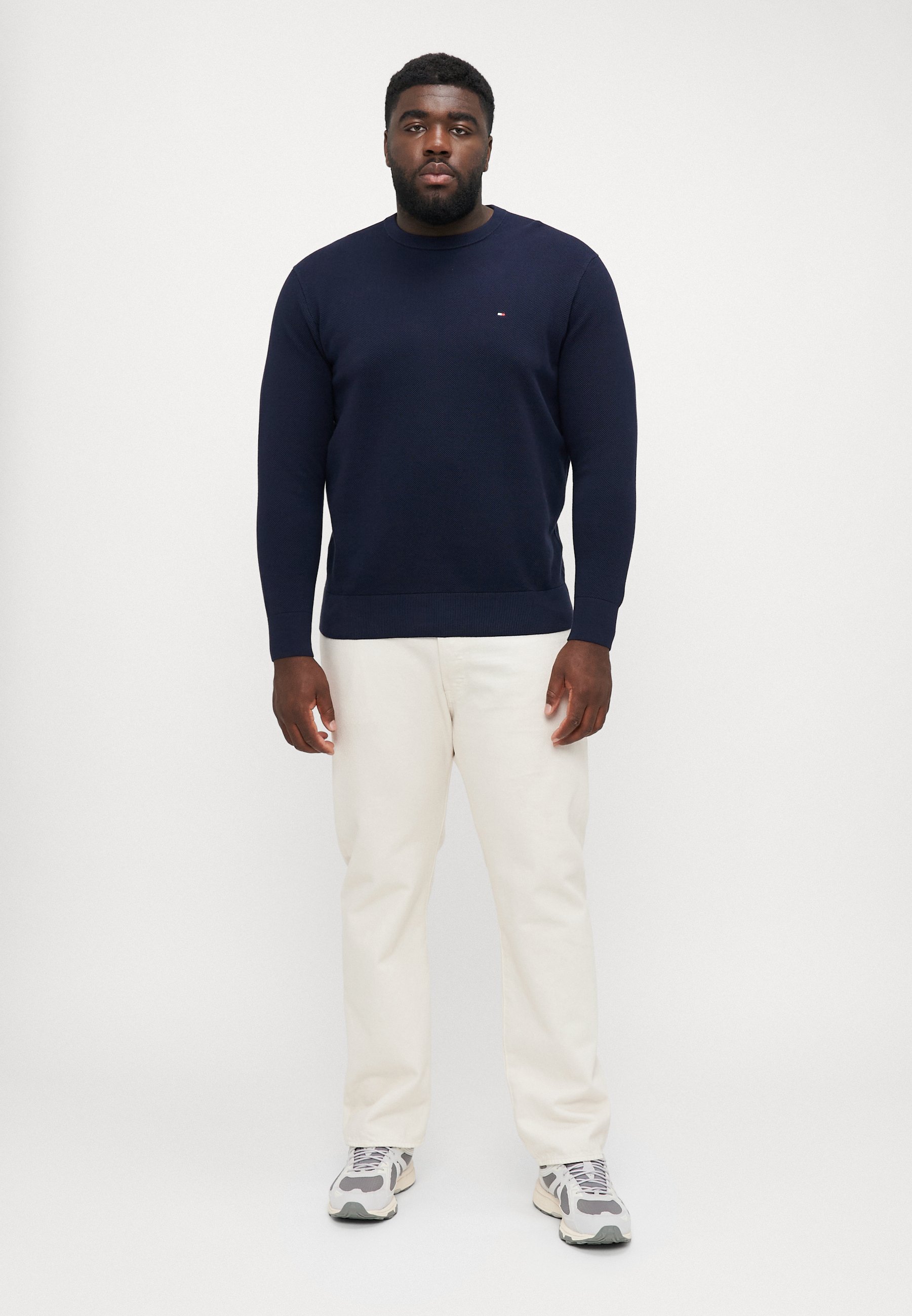 Tommy Hilfiger ESSENTIAL STRUCTURE CREW NECK - Svetr - black