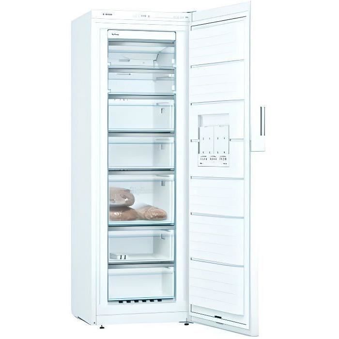 Congelador vertical BOSCH GSN33VWEP - 225 L - Sistema No Frost MultiAirflow Cooling - 60 x 176 cm - Blanco