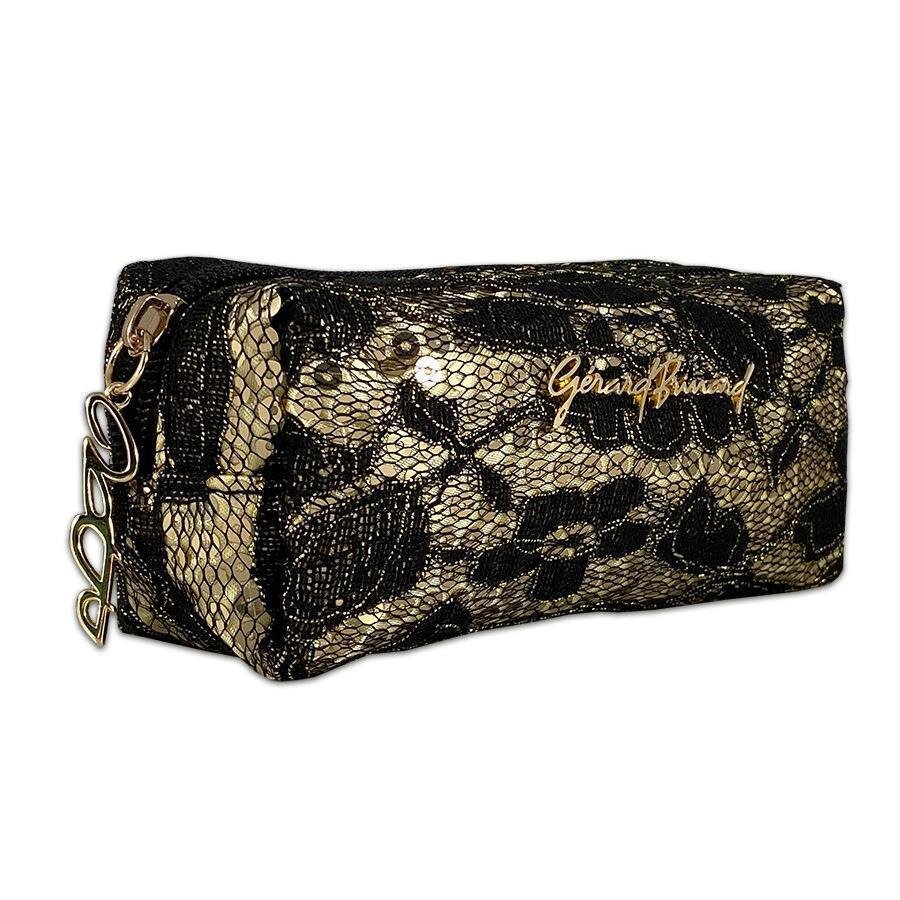 Kozmetična torbica/škatla iz čipke Douglas Accessories, črna – 1 kos