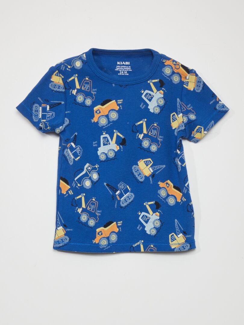 Completo pigiama t-shirt + shorts - 2 pezzi - BLU