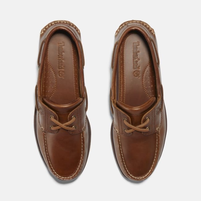 Scarpa da Barca in Pelle Classic da Uomo in                marrone