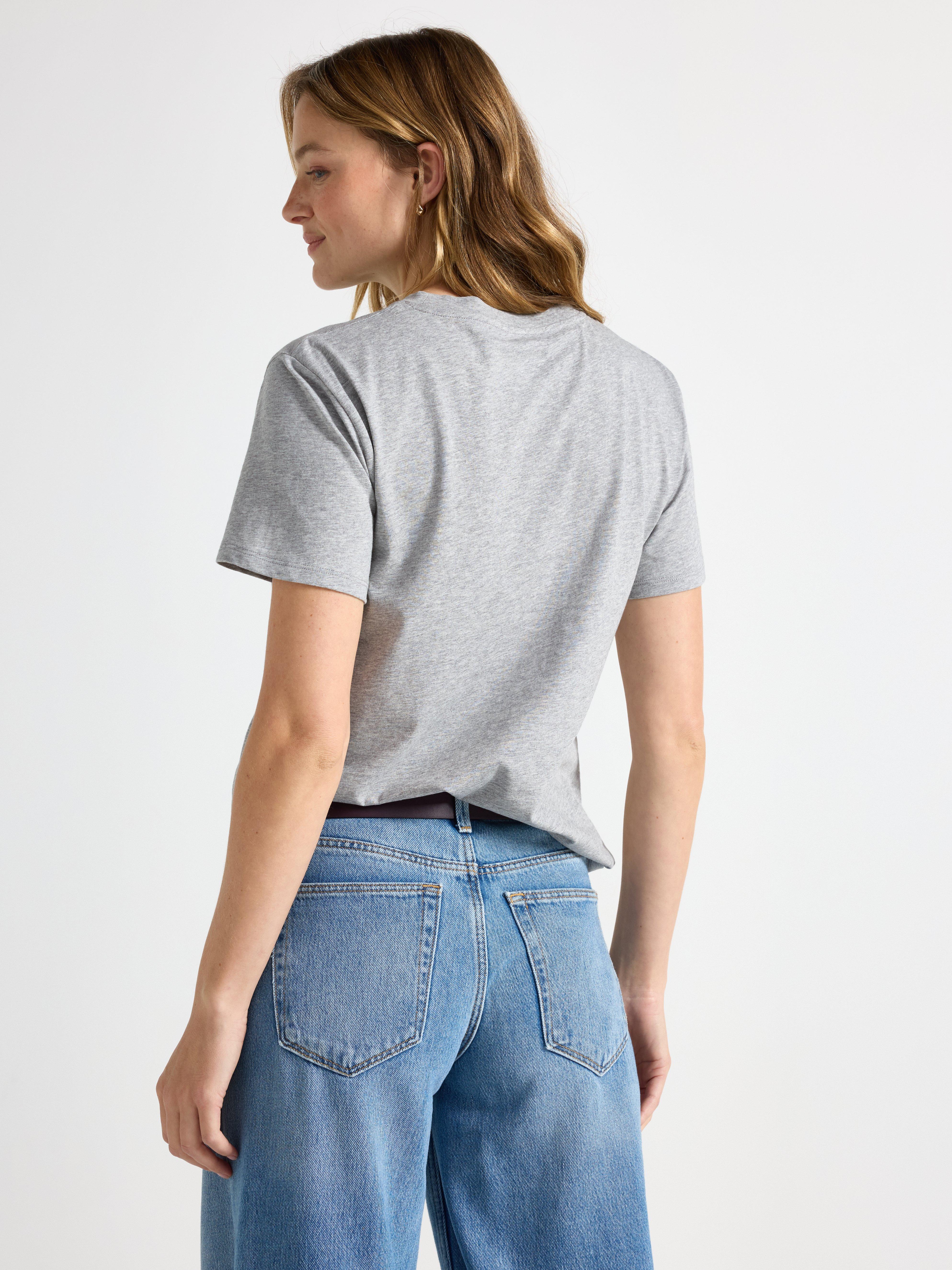 Camiseta gris jaspeada