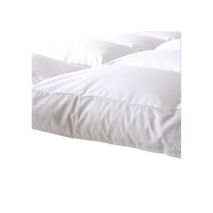 Feather Mattress Topper - SAMPUR - 90x190 cm - 100% Feathers - 7 cm Thick - Soft Comfort