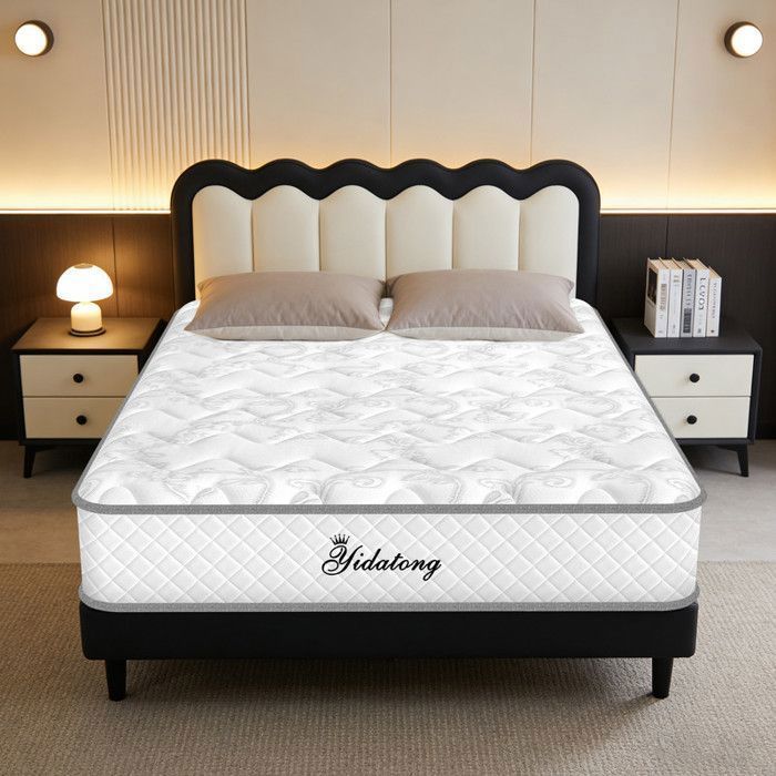 Colchón de 140x190 cm, 30 cm de grosor, colchón híbrido, espuma viscoelástica y muelles ensacados, certificado Oeko-Tex, 7 zonas, duradero.