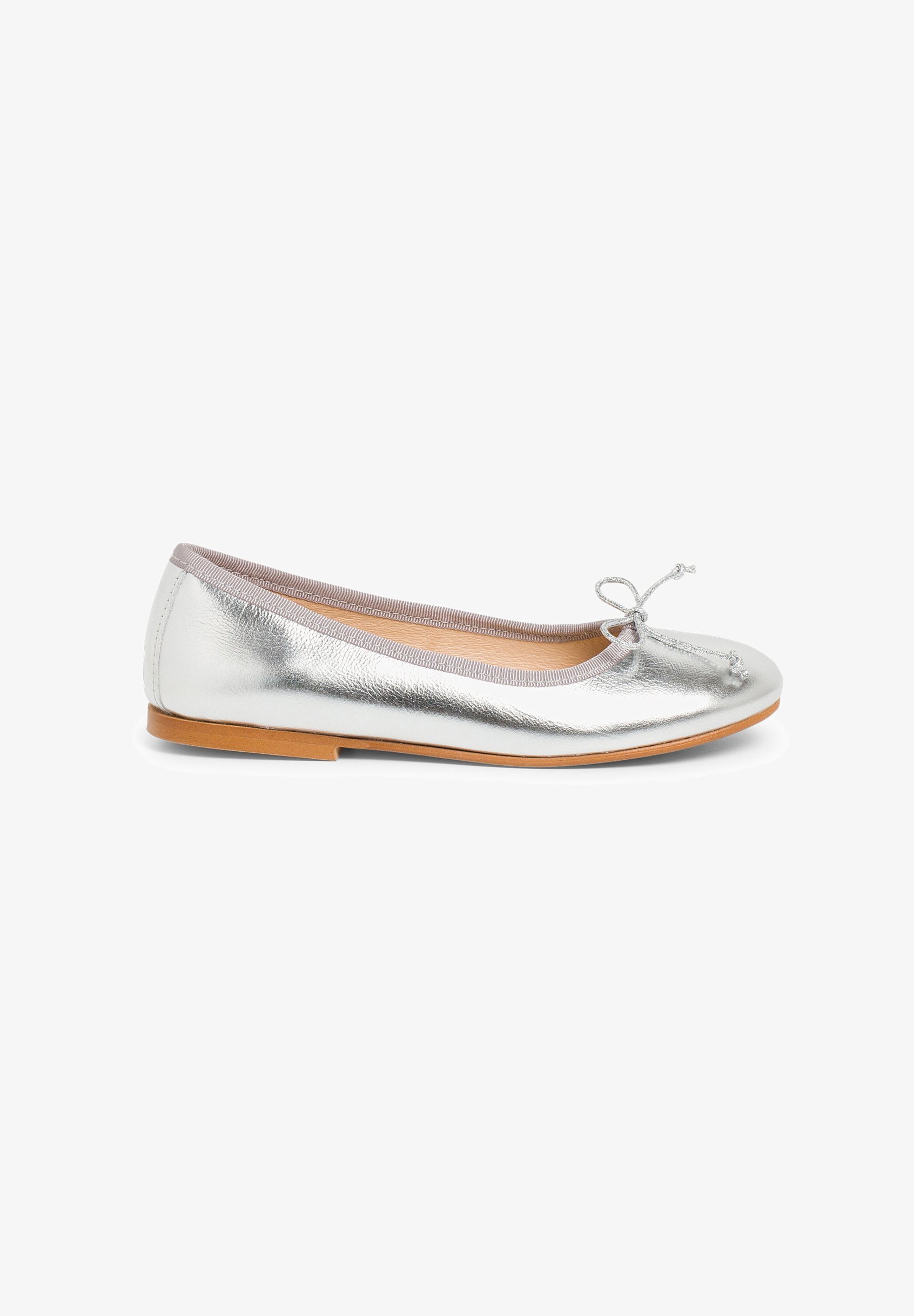 Pisamonas MANOLETINAS IN PELLE DA RAGAZZA - Ballerine - argento