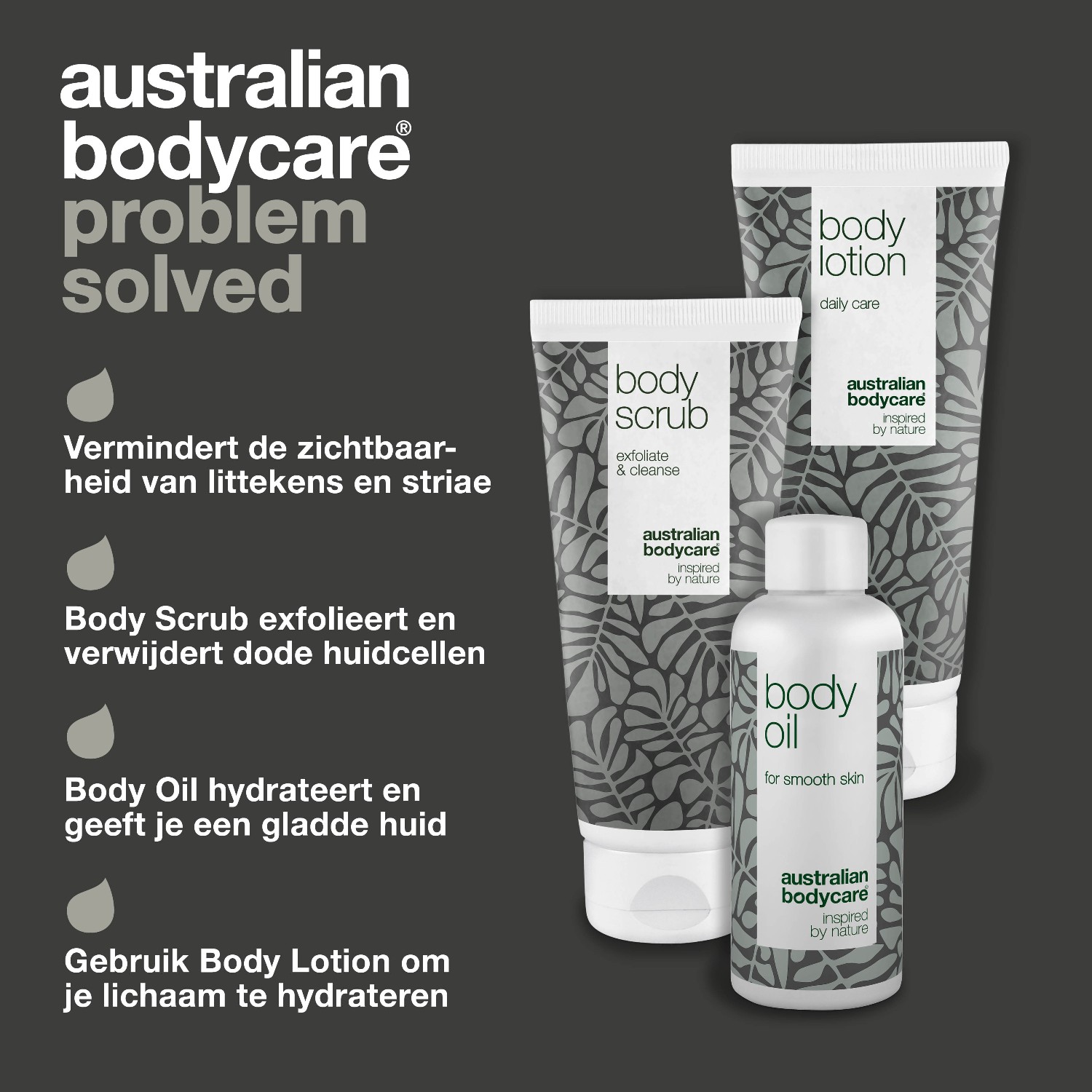 Set de cuidado corporal australiano para estrías – 1 pieza