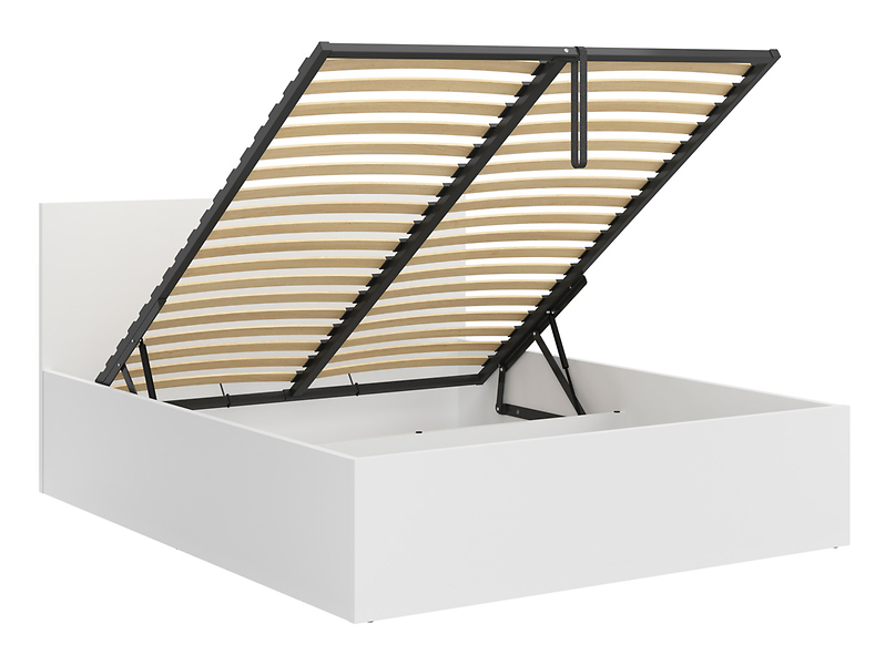 Łóżko Tritex 160x200 ze stelażem i pojemnikiem białe