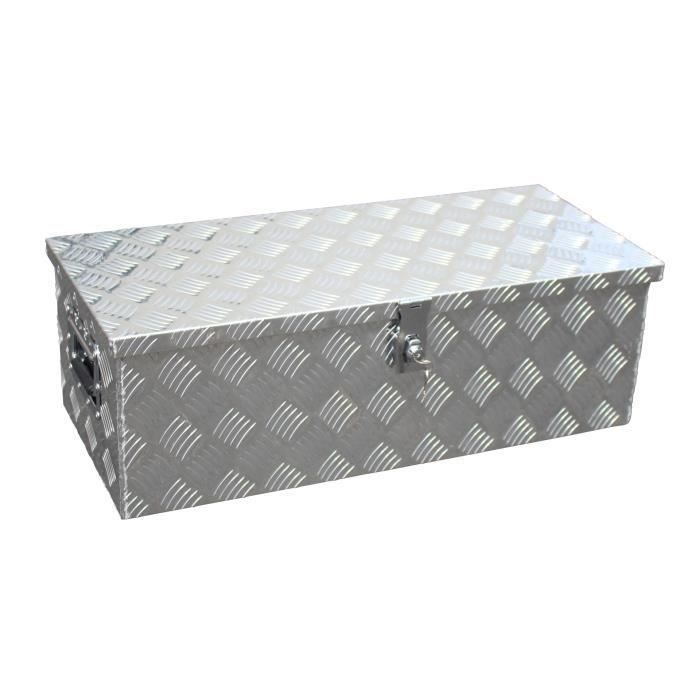 BC-elec - NETTB-18 Aluminum Tool Box, Storage Box, Aluminum Transport Case for Vehicle, 76x33x25cm, 60 Liters