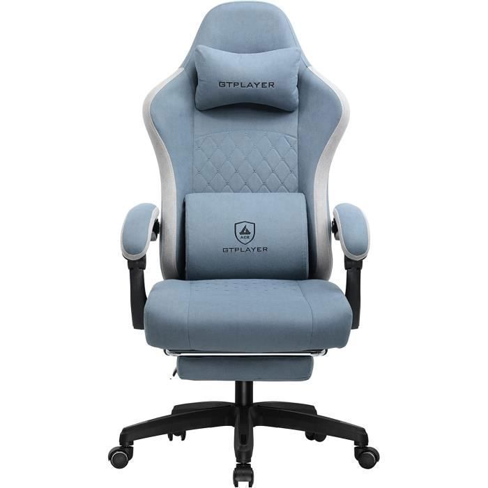 Silla ergonómica para juegos, silla de oficina profesional con altura ajustable y reposabrazos reclinables, soporta hasta 150 kg, ligera.