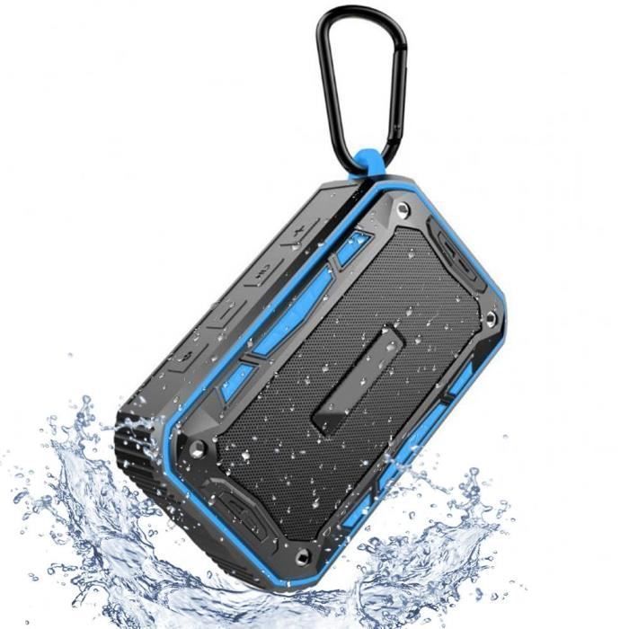 Waterproof 4.1 Bluetooth Sport Speaker - EFCONNECTION - Black - 8h Battery Life