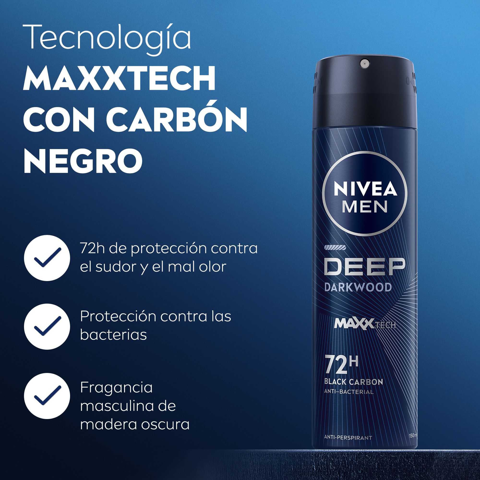 Deodorant v spreji pre mužov Deep Black Charcoal Deodoranty
