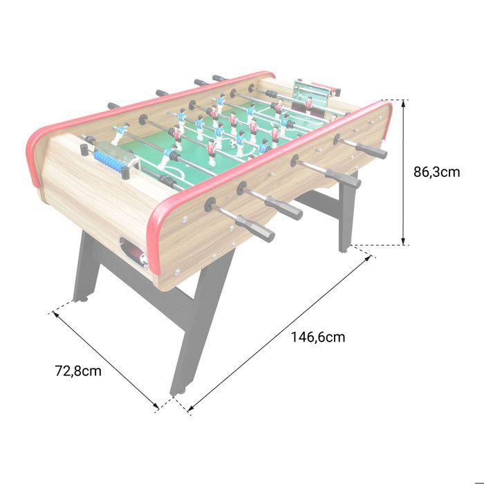 Mesa de futbolín clásica estilo café