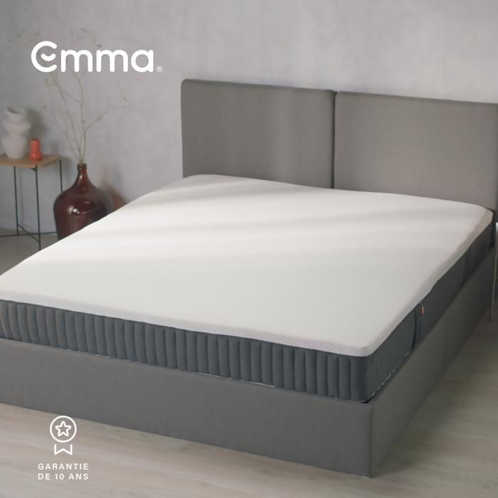 EMMA | Original+ Matras 200x200 | Traagschuim + Veren | Ademende Hoes | Emma's BESTE KEUZE