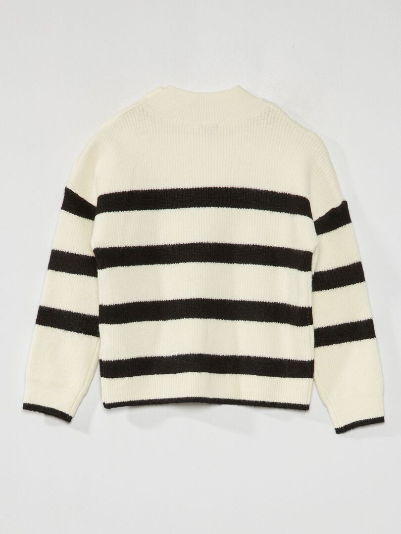 Matrozentrui met lange mouwen - Beige/Zwart