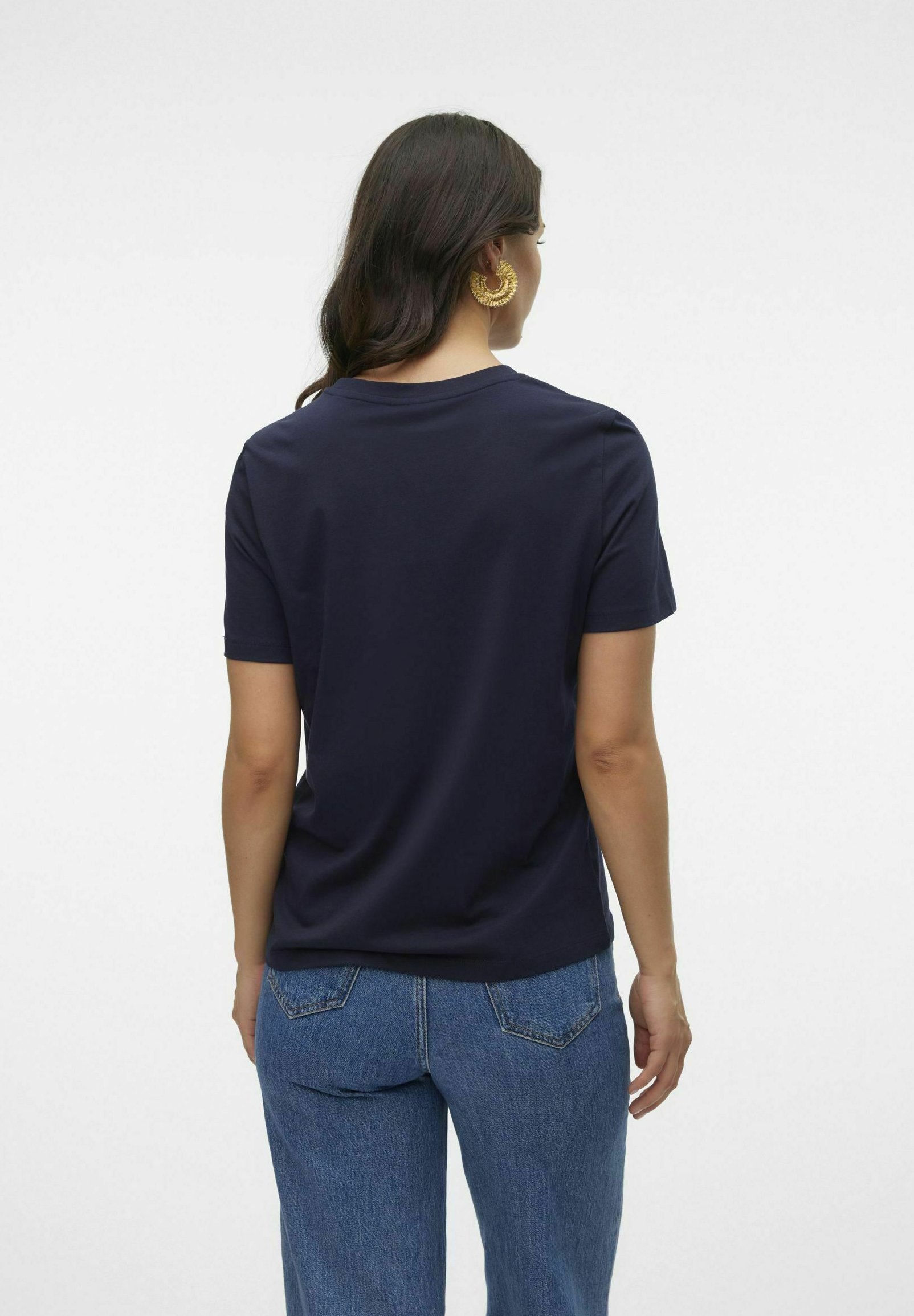 Vero Moda VMPAULINA - Basic T-shirt - nachtelijke hemel