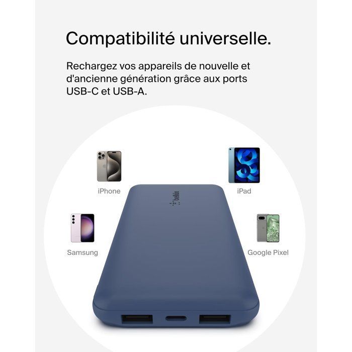Batería externa - BELKIN - 10.000 mAh - Azul