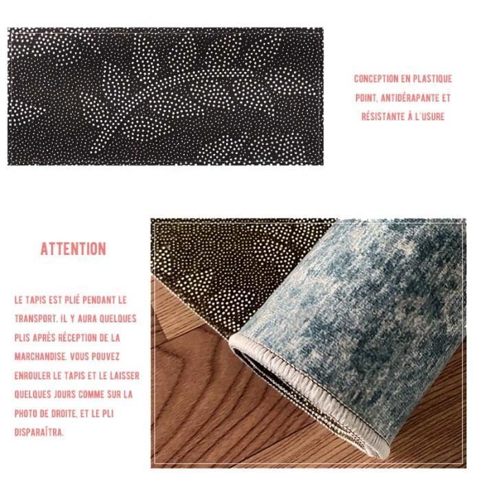 GOGLOVING Tapis de salon Tapis imprimé de style européen et américain-Style C-120x160cm