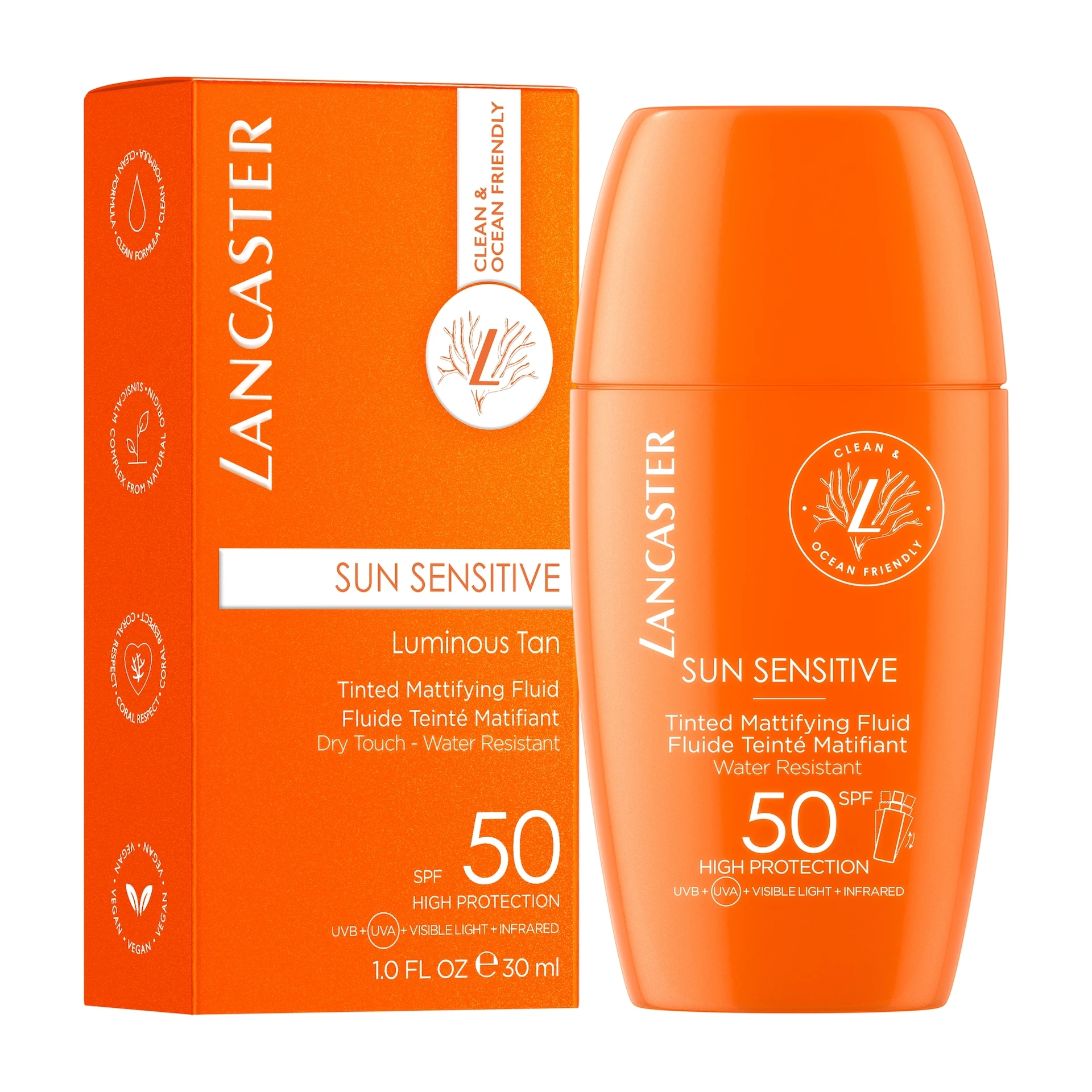 Sun Sensitive színezett mattító folyadék SPF50 30 ml - Lancaster