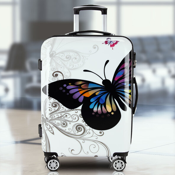 Βαλίτσα Butterfly M με σκληρό κέλυφος, 56 x 37 x 23 εκ.
