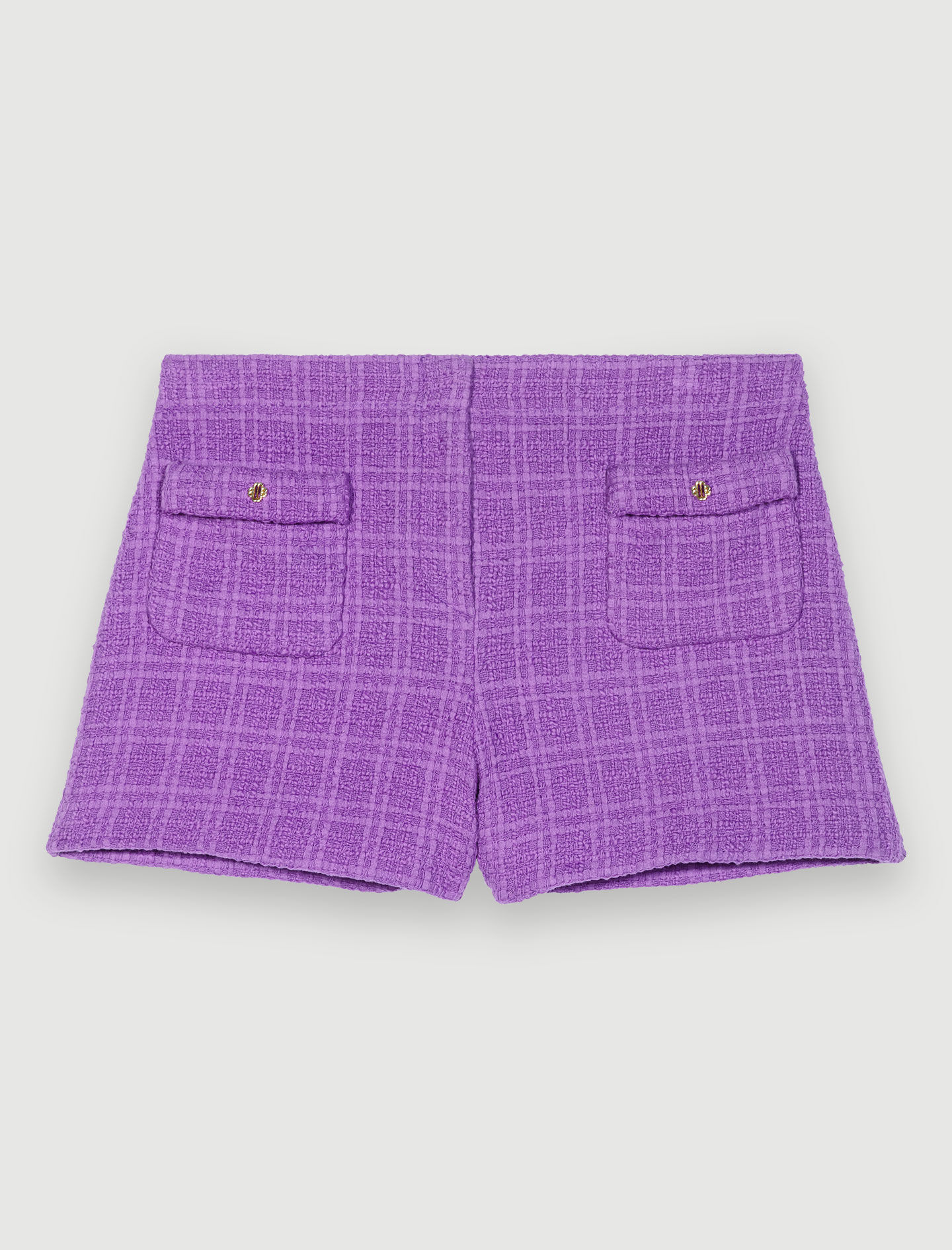 Tweed-shortsit - Violetti