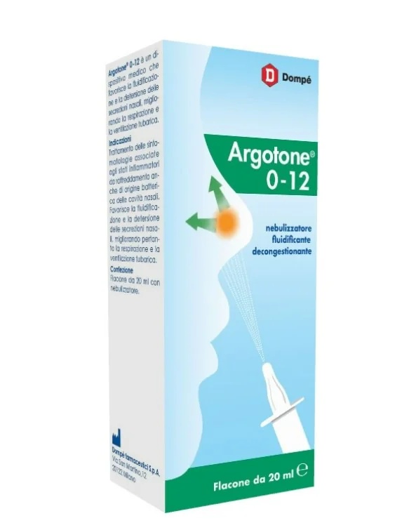 DOMPÉ Argotone 0-12 Spray nasal 20 ml Nébuliseur décongestionnant fluidifiant
