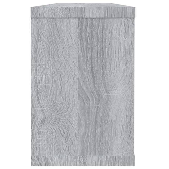 vidaXL Kubusvormige wandplanken 2 stuks Sonoma Grijs 60x15x23 cm Hout 815927