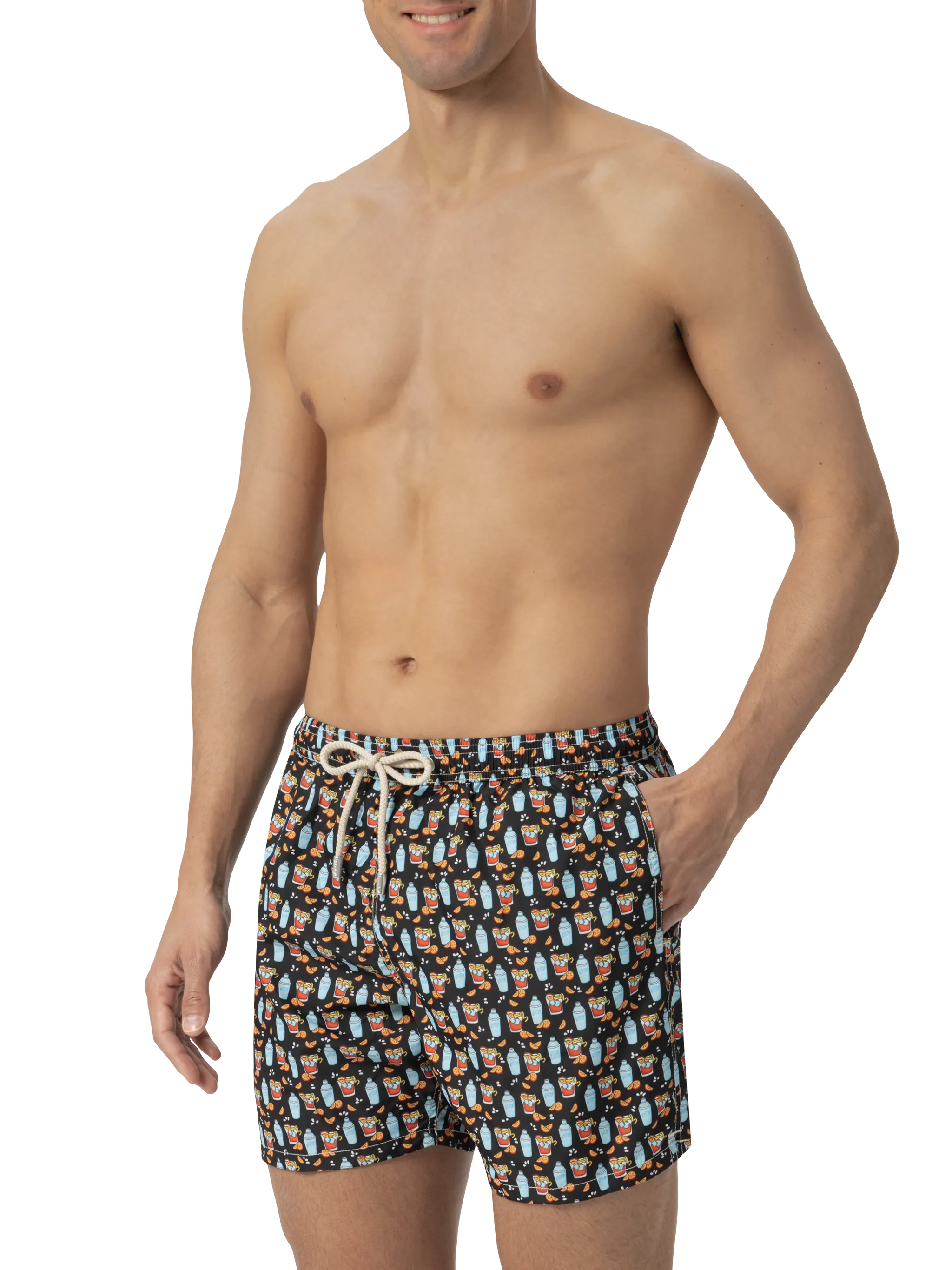 Zwempak met een lichtgewicht print, geschikt voor een lichte bikini.